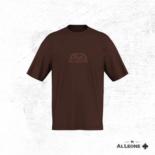 AIGA x AL Leone 棕色宽松版型T 恤